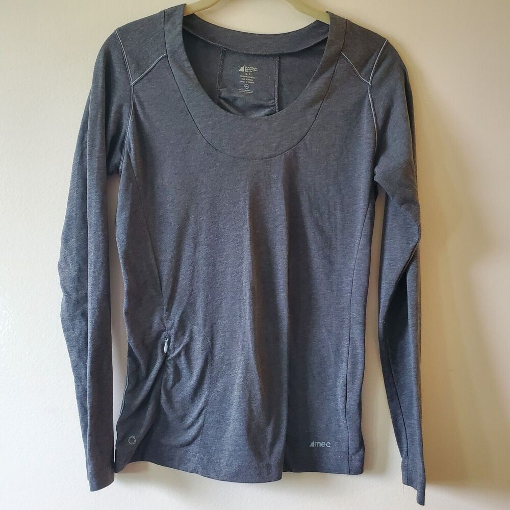 MEC Mountain Base Equipment Coop Poly Cotton Blend Long Sleeve Gray Women's S